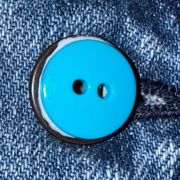 GAP Kids Denim Jacket with Rainbow Trim Girls Size XL Blue Denim Custom Made - Picture 4 of 5